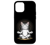 Zen Cat Meditando Mindfulness Yoga Custodia per iPhone 12/12 Pro