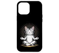 Zen Cat Meditando Mindfulness Yoga Custodia per iPhone 12 Pro Max