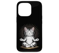 Zen Cat Meditando Mindfulness Yoga Custodia per iPhone 13 Pro