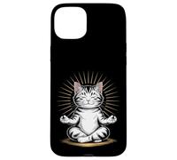 Zen Cat Meditando Mindfulness Yoga Custodia per iPhone 15 Plus