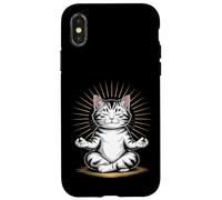 Zen Cat Meditando Mindfulness Yoga Custodia per iPhone X/XS