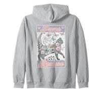 Zen Cat Relax Floreale Estetica Carino Self Love Vibes Felpa con Cappuccio