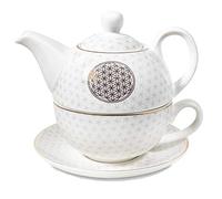 Zen et Ethnique Piatto da tè tradizionale in porcellana cinese orientale floreale