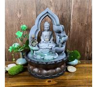 Zen Fountain Buddha Desktop Waterfall Ornament Statuetta Yoga Statue Decor