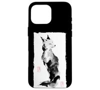 Zen Fox giapponese Sumi-e pittura a inchiostro arte minimalista Custodia per iPhone 16 Pro Max