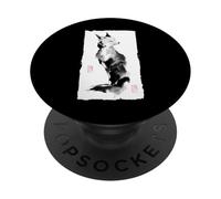 Zen Fox giapponese Sumi-e pittura a inchiostro arte minimalista PopSockets PopGrip Adesivo