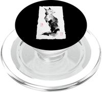 Zen Fox giapponese Sumi-e pittura a inchiostro arte minimalista PopSockets PopGrip per MagSafe