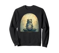 Zen Frog: meditazione pacifica dello stagno per gli amanti dello yoga e delle rane Felpa