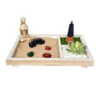 Zen Garden for Desk, Miniature Japanese Sand Garden Kit, Artistic Meditation Décor, Relaxing Tabletop Craft Set, Stress Relief Ornament, Business, Workplace, Home