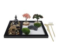 Zen Garden - Set di meditazioni giardino roccioso Ambiente tranquillo Promozione La produttività focalizzata | Tavolo giapponese Zen Garden Regalo per alleviare lo stress, consapevolezza, relax a casa