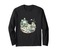 Zen Garden Tema Mindfulness Botanical Wellness Citazione Art Maglia a Manica