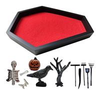 Zen Garden, Zen Garden per scrivania, Mini Kit a Forma Irregolare Accessori Goth per Ufficio Halloween Baffin Decor -Spooky Decorazioni Sabbia Sabbia Regali gotici per Halloween Decor