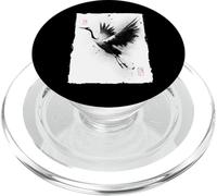 Zen giapponese Gru Tsuru Vintage Sumi-e Pittura Regalo PopSockets PopGrip per MagSafe