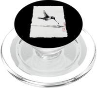 Zen Hummingbird giapponese Sumi-e pittura a inchiostro vintage PopSockets PopGrip per MagSafe