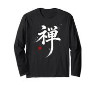 Zen Kanji Design Filosofia Giapponese Estetica Minima Maglia a Manica