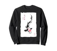 Zen Koi Pesce Giapponese Pittura Buona Fortuna & Forza Felpa