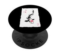 Zen Koi Pesce Giapponese Pittura Buona Fortuna & Forza PopSockets PopGrip Adesivo