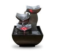 Zen Light - Fontana Nature Boro, resina, argento, 13 x 13 x 17 cm