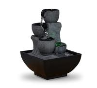 Zen Light - Kini, Fontana da Interno con Pompa e Illuminazione a LED, in Resina, Taglia Unica