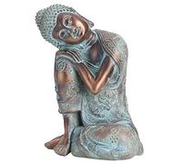 Zen Light Statua di Buddha Meditazione, Statua del Buddha in Resina Antica Decorazione, Zen Statua di Buddha Meditazione - 17 x 12,5 x 23 cm