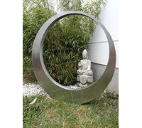 Zen Man 031510S - Scultura da giardino in acciaio inossidabile, realizzata a mano, 100 x 100 x 5 cm