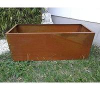 Zen Man Vaso da giardino in lamiera di acciaio inossidabile 1 mm, decorazione da giardino, 90 x 35 x 35 cm, 8,65 kg, 031988-1