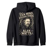 Zen Mind Western Words Alan Watts Citazione Saggezza Felpa con Cappuccio