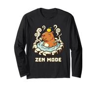 Zen Mode Capybara Vasca Relax Hot Spring Animal Lemon Spa Maglia a Manica