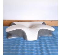 Zen Pro - Cuscino Ergonomico per la Cervicale in Memory Foam,Design 2 in 1,Posizione Corretta nel Sonno,Federa Integrata e Ipoallergenico,Allevia Dolori alla Cervicale,Schiena e Problemi di Insonnia