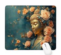 zen Tappetino per Mouse Piccolo 240x200x3mm,Gaming Mouse Pad fiore,con Base in Gomma Antiscivolo,Mousepad con Bordi Cuciti,per Mouse Senza Fili,Laptop,Ufficio Casa,Lavabile,Regalo per Uomo D-797