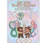 Zen Vibe: Fluffy Fantasy Coloring Book: Whimsical Designs for Stress Relief and Relaxation with Cute Magical Creatures