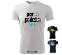 Zena Padel: Porca Paletta | T-Shirt 100% Cotone Divertente Personalizzabile | Idea Regalo | Made in Italy (IT, Testo, XL, Regular, Regular, Bianco)