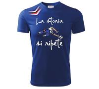 Zena Sport T-Shirt Blucerchiati Personalizzabile | Derby Genova | Dry Fit | Elasticizzato e Traspirante | Made in Italy | Calcio | La Storia Si Ripete (IT, Testo, M, Regular, Regular, Blu Royal)