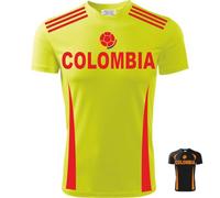 Zena Sportswear T-Shirt Uomo | Dry Fit | Elasticizzato e Traspirante | Made in Italy | Squadre Copa Coppa America 2024 | Colombia (IT, Testo, XL, Regular, Regular, Giallo Vertical)