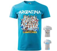 Zena Sportswear T-Shirt Uomo | Dry Fit | Elasticizzato e Traspirante | Made in Italy | Squadre Copa Coppa America 2024 | Argentina (IT, Testo, S, Regular, Regular, Azzurro Campione)