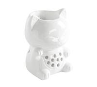 Zen'Arôme - Bruciatore profumato Céramy Tommy multifunzione portafortuna - semplice aromaterapia - decorazione gatto Maneki-Neko - figura animale - 40 ml - altezza 12,5 cm
