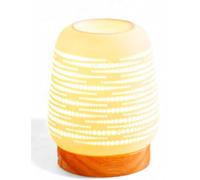 Zen'Arôme Calorya n°16 - Bruciatore di Cera profumata - Bruciatore Elettrico per Fusione di fragranza - Calore Delicato - Ceramica con Decorazioni Traforate e Illuminazione Ambientale - H 21,5 cm