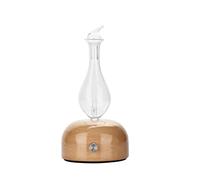 Zen'Arôme Diffusore di oli essenziali tramite nebulizzazione programmabile Aurora-intensità regolabile (fino a 100 m²) e illuminazione a LED-Diffusione a Freddo per Aromaterapia, Timer, Legno, Vetro