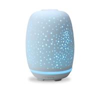 Zen'Aroôme Diffusore di Olio Essenziale Stella - Ultrasonico Aromaterapia a Freddo - Elettrico Multifunzione in Ceramica - Illuminazione LED d'Atmosfera Colorata - Spegnimento