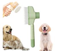 Zenbrush Cat Comb, Zen Brush for Cats, Self-Cleaning Pet Flea Comb Grooming Brush, Catdogcomb Pet Grooming for Massaging and Cleaning Shedding Hair (Green)