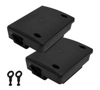 Zencantorous 2 Pezzi Trappola per Topi e Ratti, Stazione per Esche per Topi, Esche Non Incluso, Scatola per Esche Topicida, Contenitore Esca Sicura Topicida, con Ingresso Doppio e Chiave, Nero