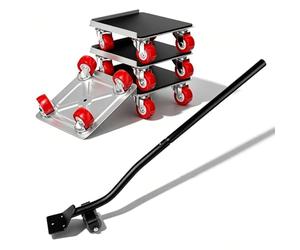 Zencantorous Kit Sollevatore Mobili, Carrello per Mobili, Kit Spostamento Mobili con Sollevatore, 4 Ruote Girevoli 360°, Rotelle per Spostare Mobili per Spostare Diversi Mobili Pesanti, Carico 300kg