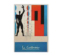 ZENCIX Le Corbusier Poster per esposizioni Museo Wall Art Le Corbusier Dipinto su Tela Le Corbusier Stampe Immagini del corridoio per la Decorazione Domestica 40x60 cm Senza Cornice