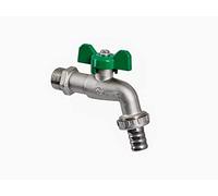 zencQ Rubinetto a Sfera portagomma 1/2” | PN16 Rubinetto d’ottonefarfalla farfalla Leva in Acciaio, Ideale per Fontana da Giardino, Tubi da irrigazione, in casa per Lavatrice