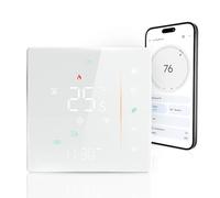 ZencQ Termostato Smart per Caldaia WiFi Programmabile 5-35 °C con Touchscreen LED - Cronotermostato da Parete per Caldaia ad Acqua & Riscaldamento Elettrico, App & Controllo Vocale