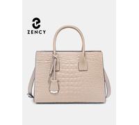 Zency Borsa tote da donna con temperamento kaki nero Borse eleganti con manico superiore Borsa in vera pelle di marca di lusso Borsa regalo per la mamma