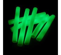 zenda club® Set di 100 bastoncini luminosi a LED, 48 cm, colore: verde, con 3 modalità (lampeggiamento rapido, lento, alternativo) - Stick luminoso per feste, concerti, matrimoni, festival