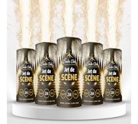 Zenda Club® - Set di 25 getti di scena, 2 metri/30 secondi, colore argento, senza trigger, getto di scena per interni, con scintille fredde, per matrimonio, 2 pezzi