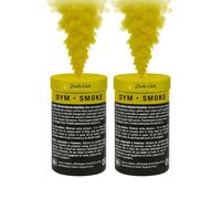 ZENDA CLUB® Set di 2fumigeni in vaso, 60 secondi, colore blu, accensione a stoppino, fumo spesso e non tossico, categoria F1, uso a terra, confezione 24/48H (giallo)
