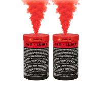 ZENDA CLUB® Set di 2fumigeni in vaso, 60 secondi, colore blu, accensione a stoppino, fumo spesso e non tossico, categoria F1, uso a terra, confezione 24/48H (rosso)